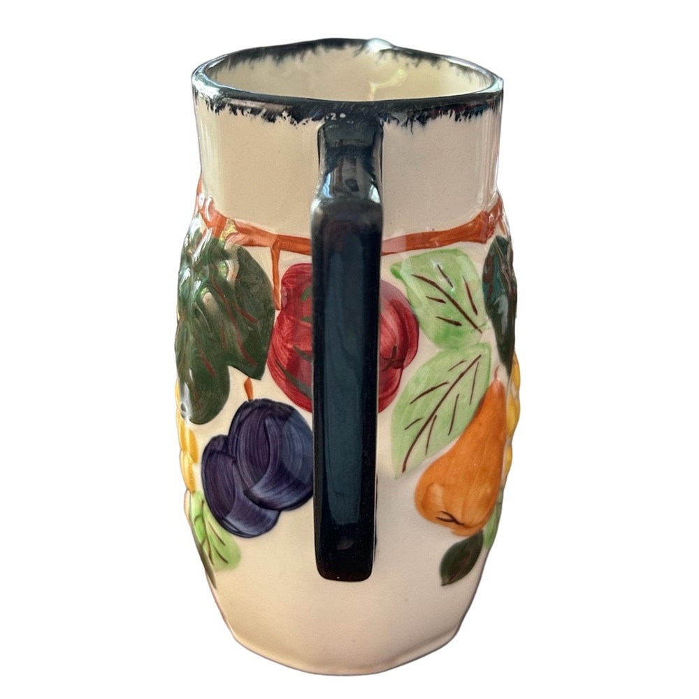 Blue Ridge Southern Pottery Fruit Design Hand Painted Pitcher - Picture 3 of 5